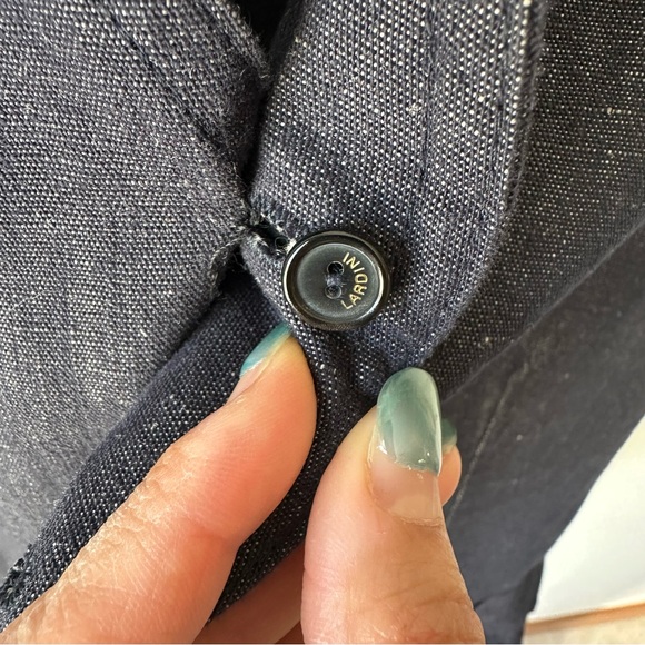 Lardini // Men’s Linen Navy Vest made in Italy size 48 - Picture 5 of 13